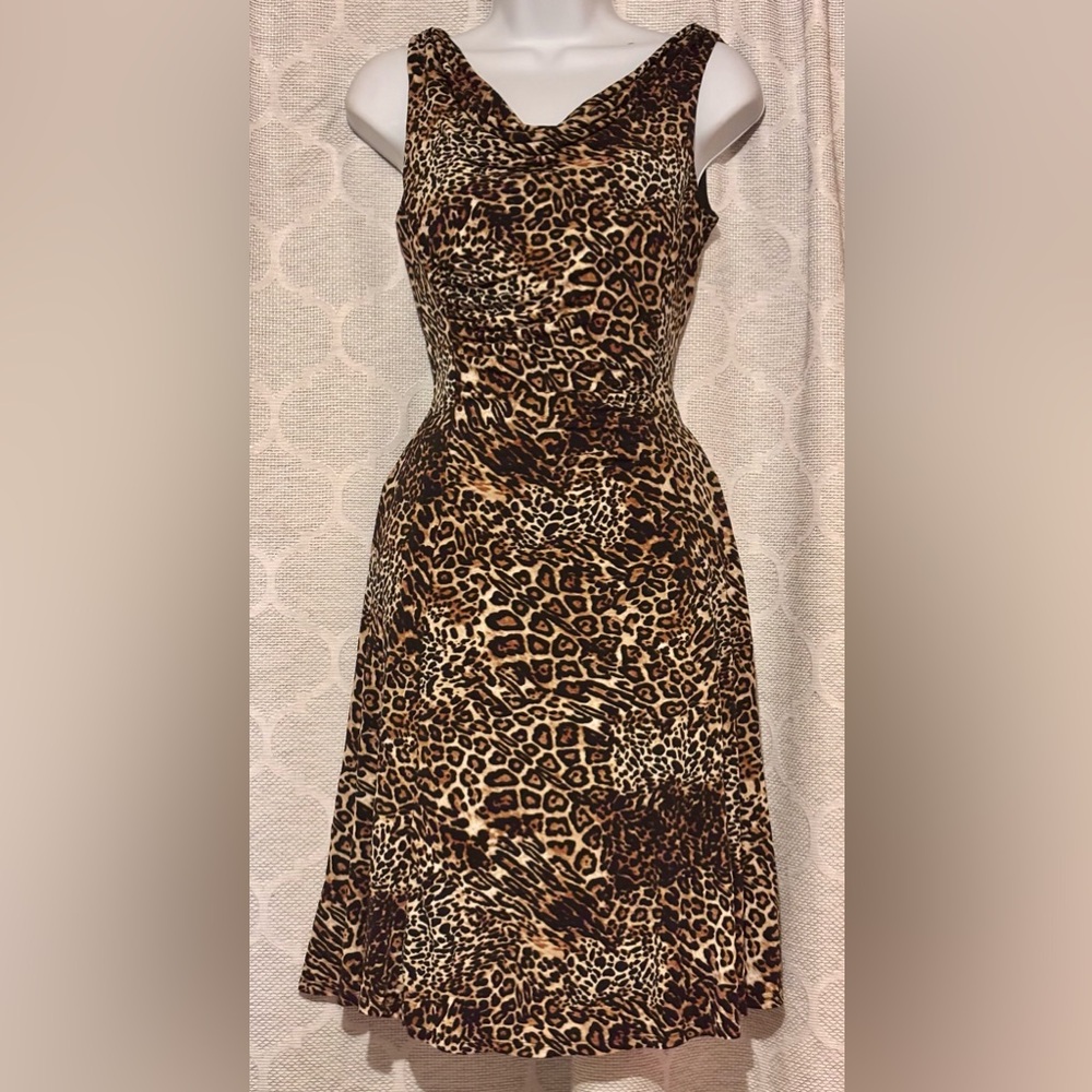 Leopard Print Sleeveless Dress